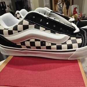 Vans Knu Skool Black White VN000D22BPB Sneaker Shoe Trainer Checkerboard SZ 11